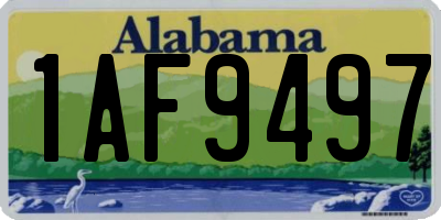 AL license plate 1AF9497