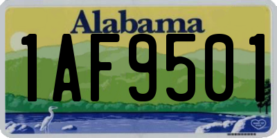AL license plate 1AF9501