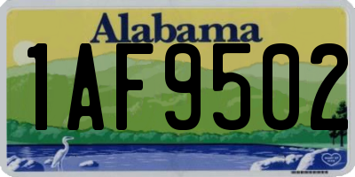 AL license plate 1AF9502