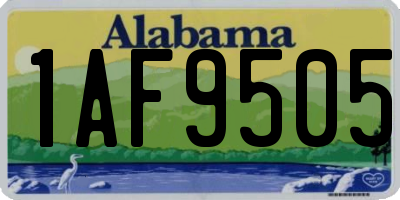 AL license plate 1AF9505