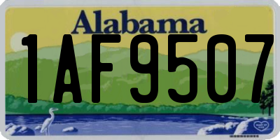 AL license plate 1AF9507