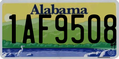 AL license plate 1AF9508
