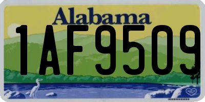 AL license plate 1AF9509