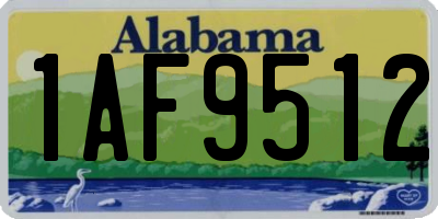 AL license plate 1AF9512