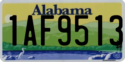 AL license plate 1AF9513