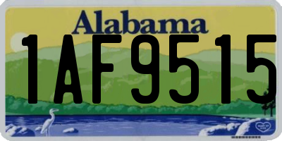 AL license plate 1AF9515