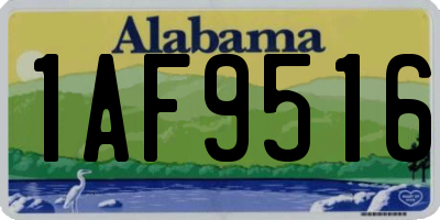 AL license plate 1AF9516