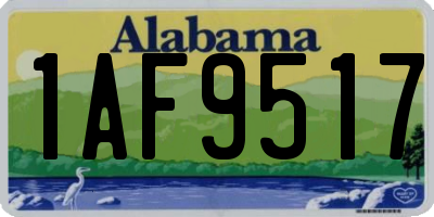 AL license plate 1AF9517