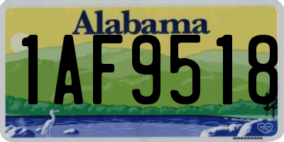 AL license plate 1AF9518
