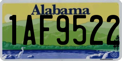 AL license plate 1AF9522