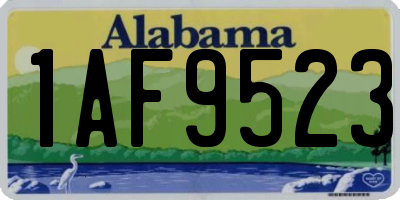 AL license plate 1AF9523