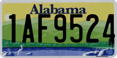 AL license plate 1AF9524