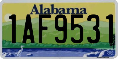 AL license plate 1AF9531