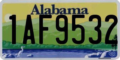 AL license plate 1AF9532