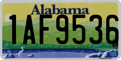 AL license plate 1AF9536