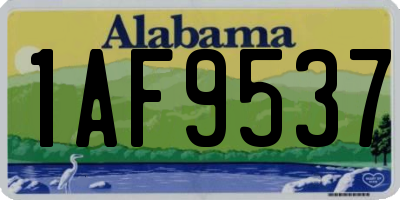 AL license plate 1AF9537