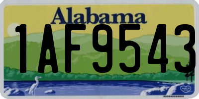 AL license plate 1AF9543