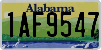 AL license plate 1AF9547