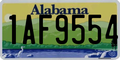 AL license plate 1AF9554