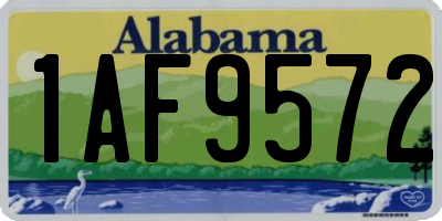 AL license plate 1AF9572