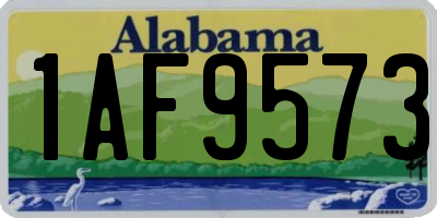 AL license plate 1AF9573