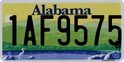 AL license plate 1AF9575