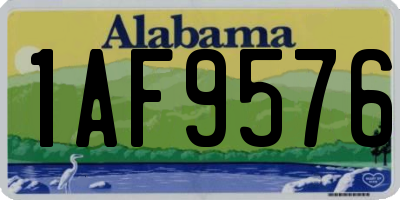 AL license plate 1AF9576