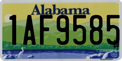 AL license plate 1AF9585