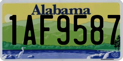 AL license plate 1AF9587