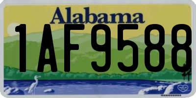 AL license plate 1AF9588