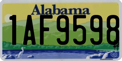 AL license plate 1AF9598