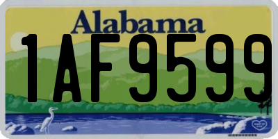 AL license plate 1AF9599