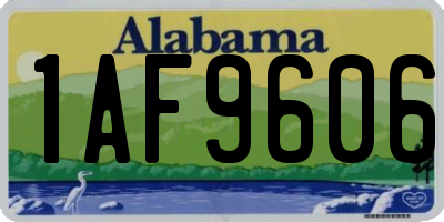 AL license plate 1AF9606
