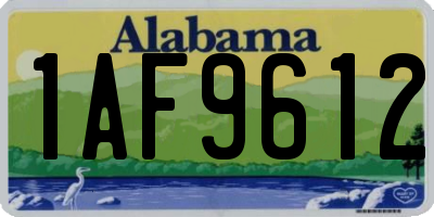 AL license plate 1AF9612