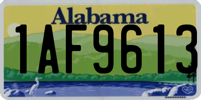 AL license plate 1AF9613