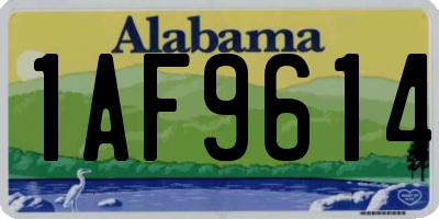 AL license plate 1AF9614