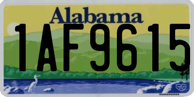 AL license plate 1AF9615