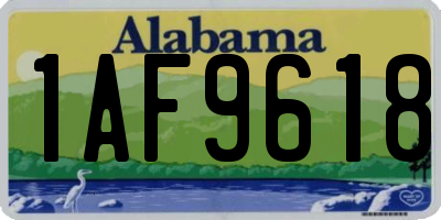 AL license plate 1AF9618