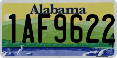 AL license plate 1AF9622