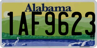 AL license plate 1AF9623