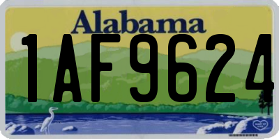 AL license plate 1AF9624
