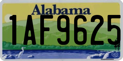 AL license plate 1AF9625