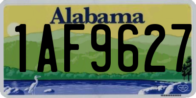 AL license plate 1AF9627