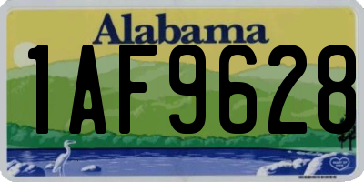 AL license plate 1AF9628