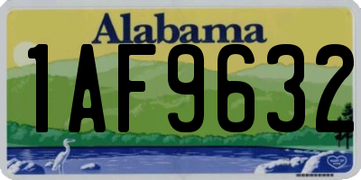 AL license plate 1AF9632
