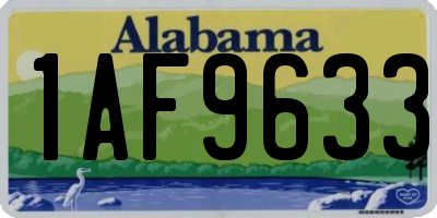 AL license plate 1AF9633