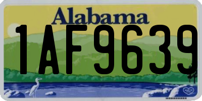 AL license plate 1AF9639