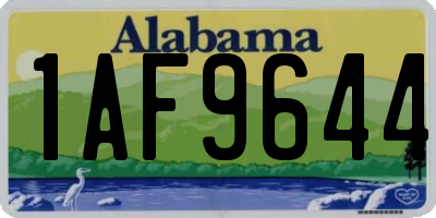 AL license plate 1AF9644
