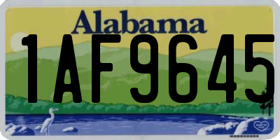 AL license plate 1AF9645