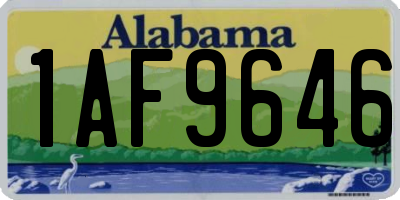 AL license plate 1AF9646
